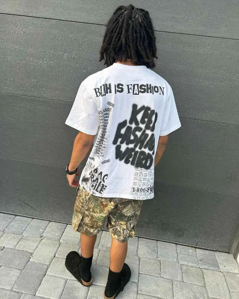 American Retro Street Tee - Alphabet Print
