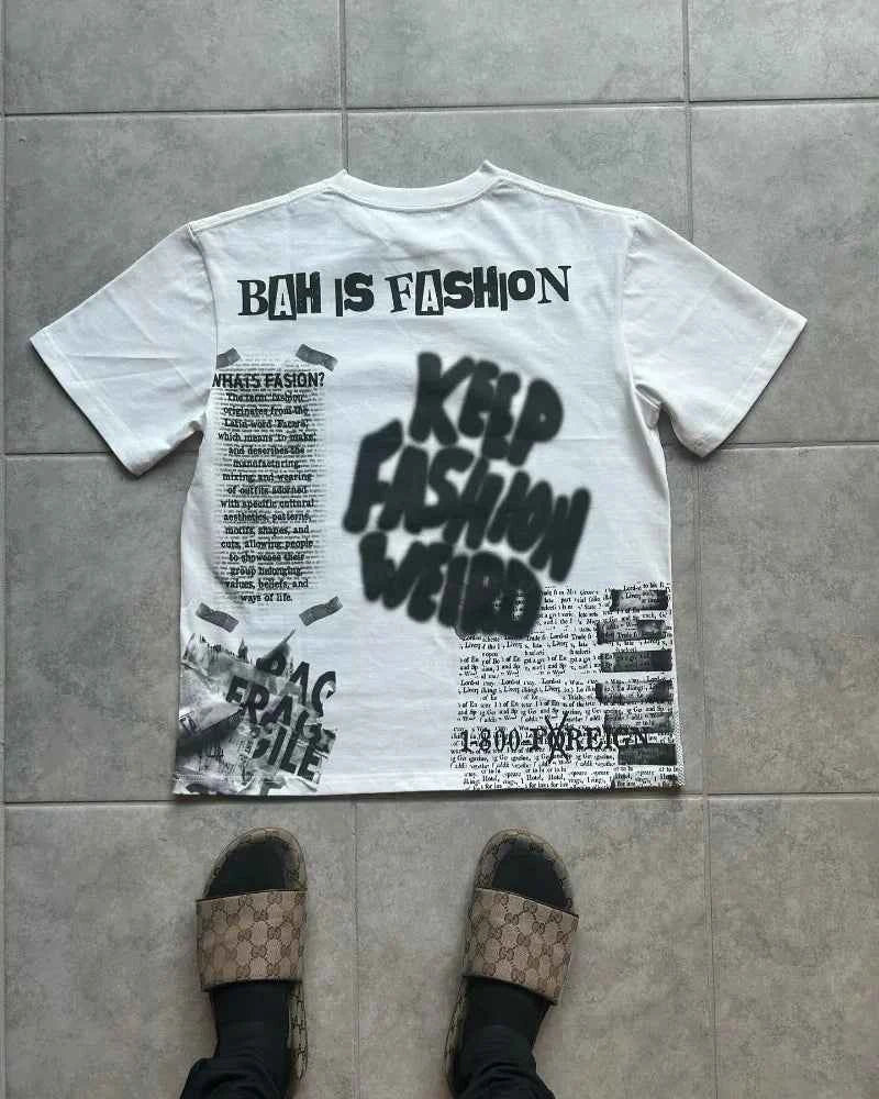 American Retro Street Tee - Alphabet Print