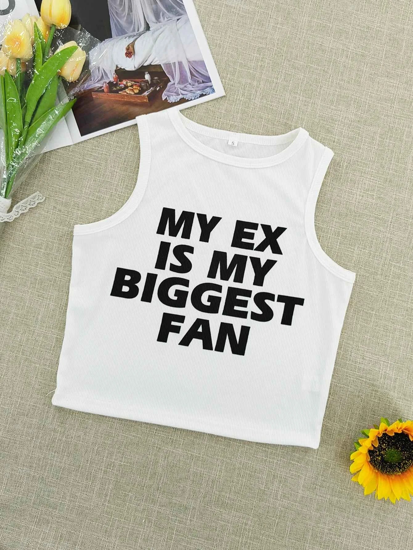 Y2K Grunge Tank Top - Ribbed Crop