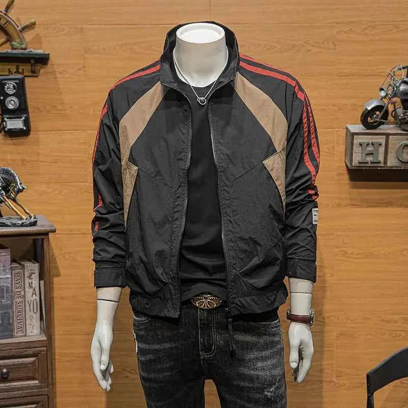 Safari Patchwork Jacket - Casual Zipper