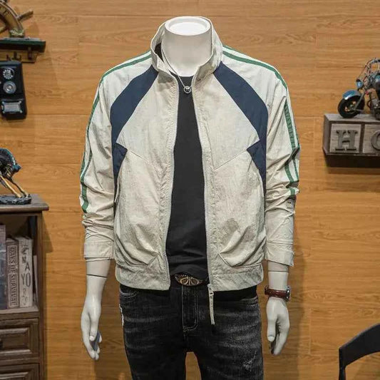 Safari Patchwork Jacket - Casual Zipper