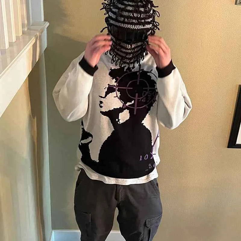 Y2K Winter Sweater - Hip Hop Knit