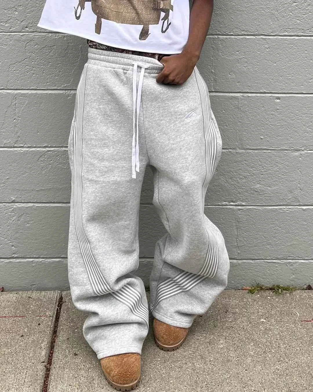 Y2K Tactical Cargo Pants - Camo Embroidered Sweatpants