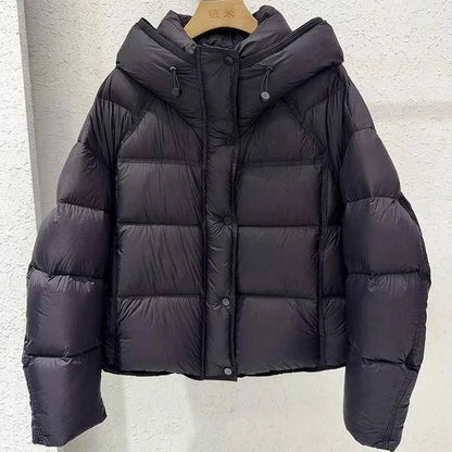 Glossy Padded Puffer Jacket - Women's Winter Coat