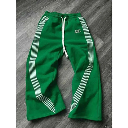 Y2K Tactical Cargo Pants - Camo Embroidered Sweatpants