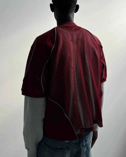 Mesh Patchwork Jersey - Digital Print Sportswear