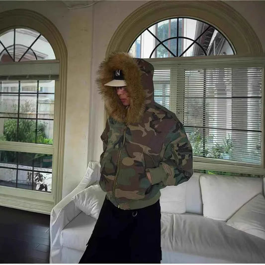 Camo Parka - Fur Collar