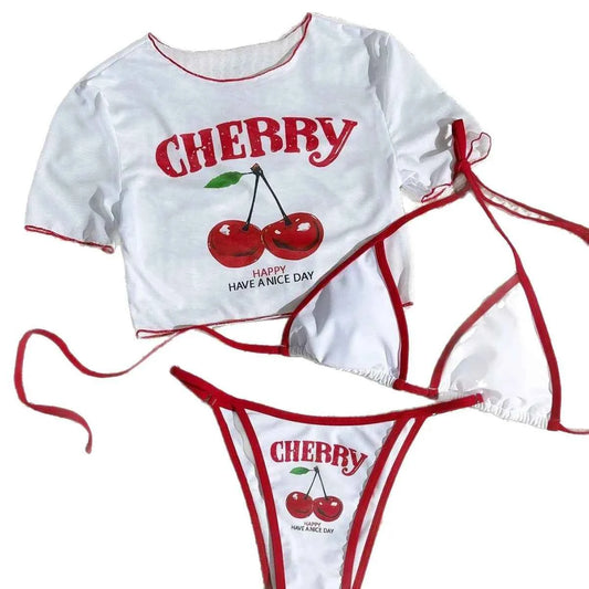 Cherry Print Bikini Set