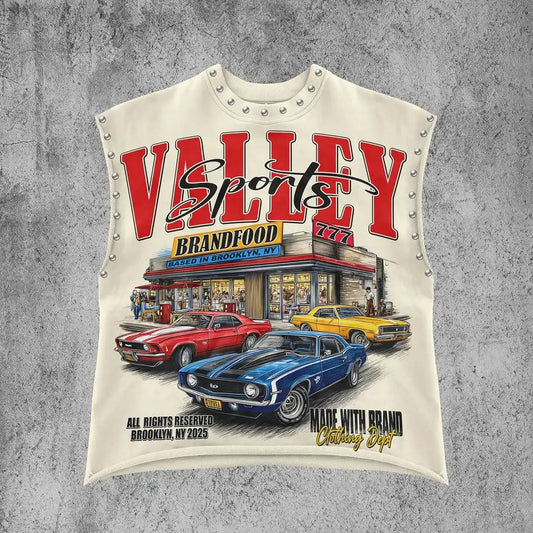 Y2K Hip-Hop Sleeveless Couple Tee