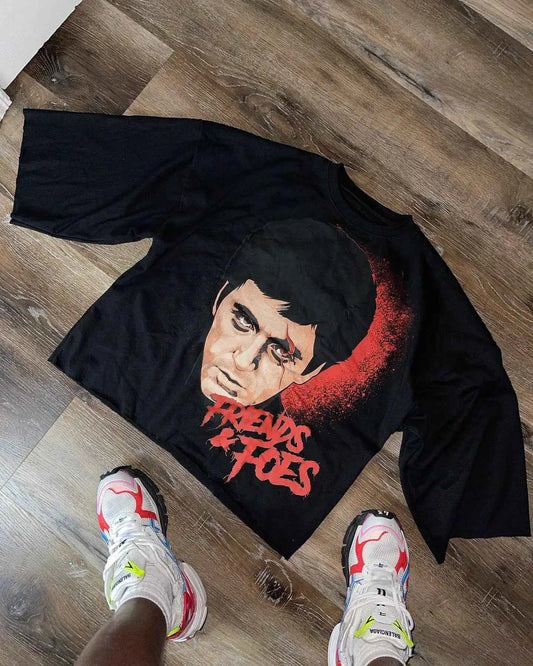 Golf Oscar Delta Friends and Foes Graphic Tee - Hip Hop Y2K