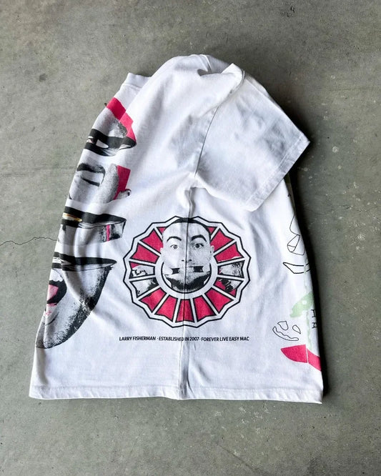 Y2K Oversized Portrait Print T-Shirt