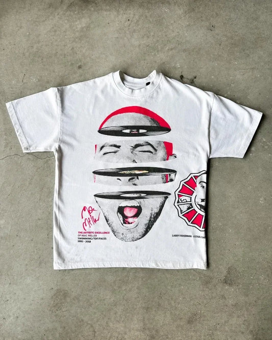 Y2K Oversized Portrait Print T-Shirt