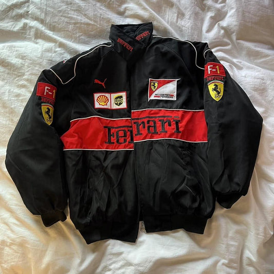 Ferrari F1 Racing Jacket - Embroidered Coat