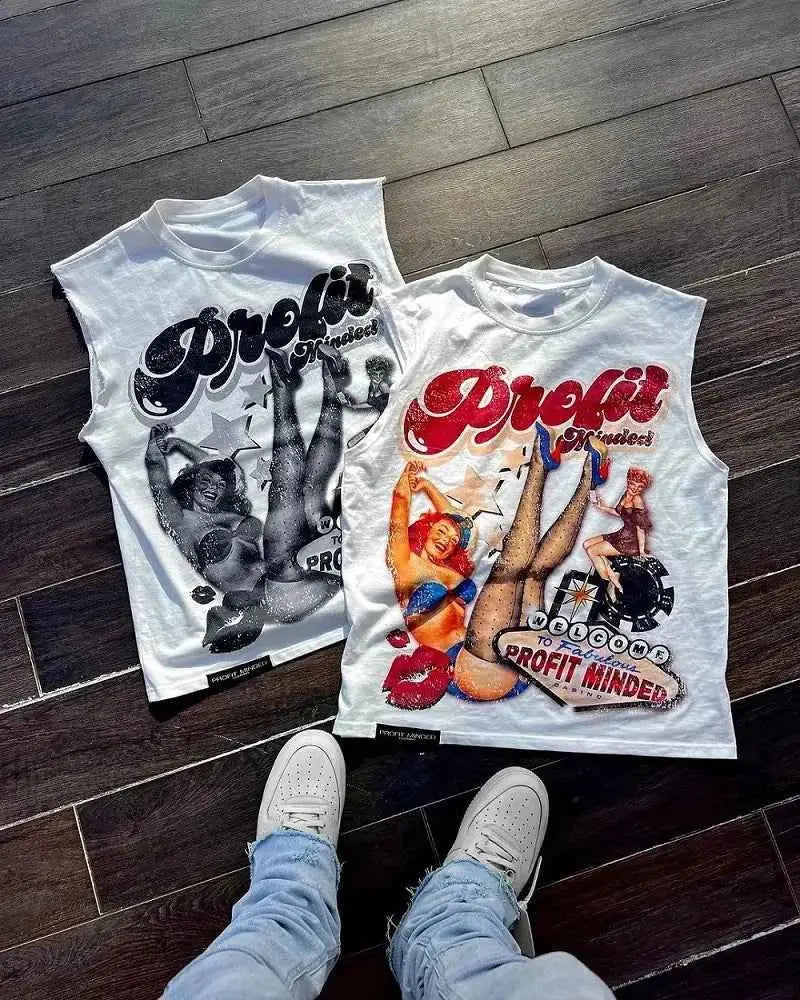 GOLF OSCAR DELTA Retro Graphic T-Shirt for Men White